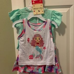 *2 for $20* 4 piece mermaid sparkle outfits